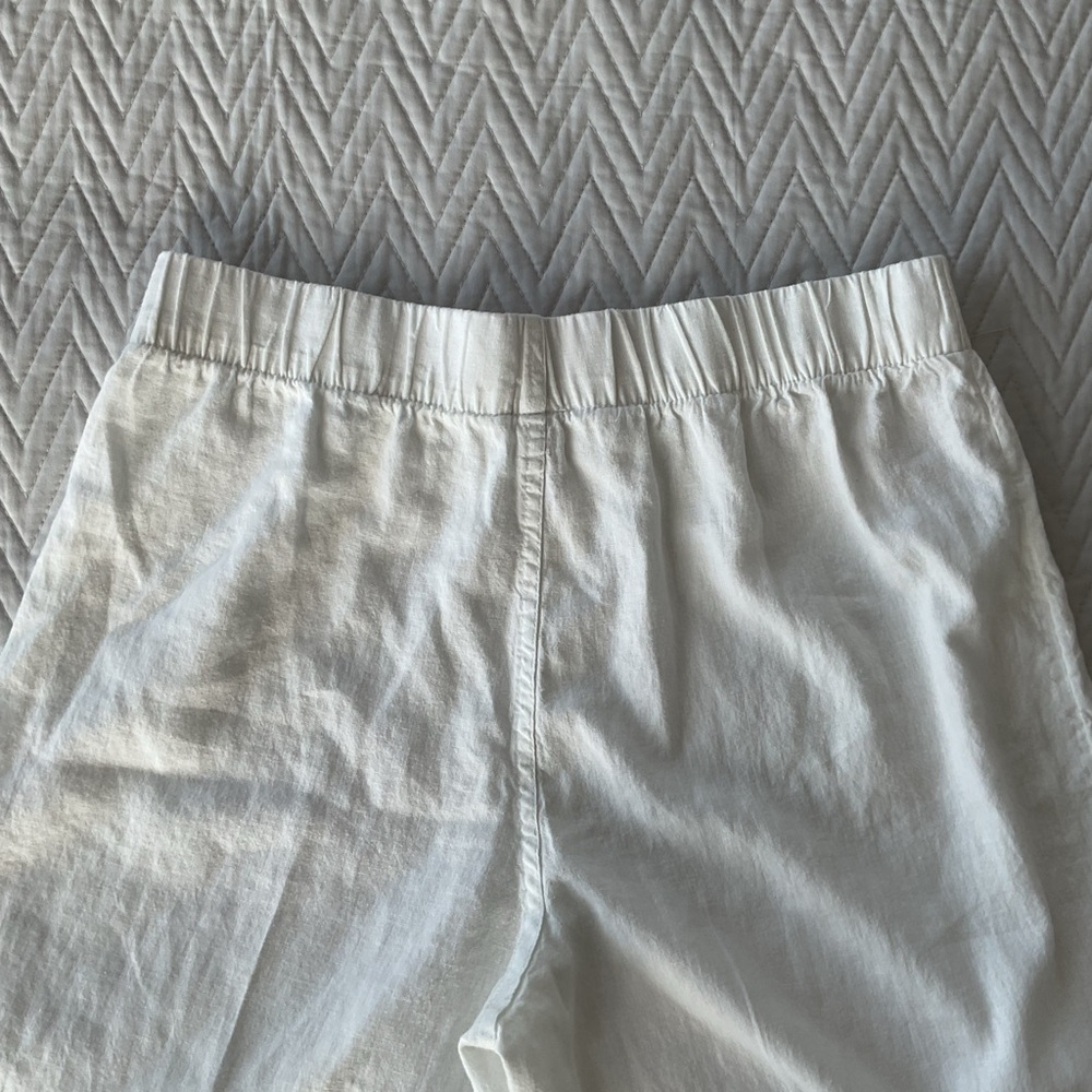 Stars Above White lightweight pants for summer. Perfect as bathing suit cover. - Picture 2 of 4